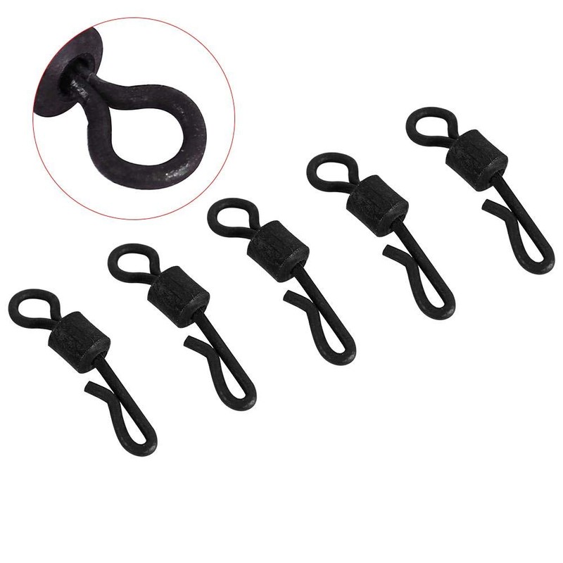 Dilwe Quick Change Swivels, 25pcs Q-shaped Fishing Tackle Quick Change