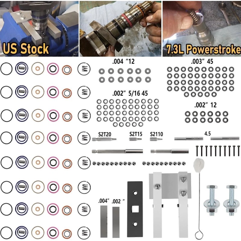 Gearzaar For 7.3L PowerStroke Injector Rebuild Kit w/vice clamp &
