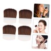 VICASKY 4pcs Mini Flat Blush Brush Set for Women Round