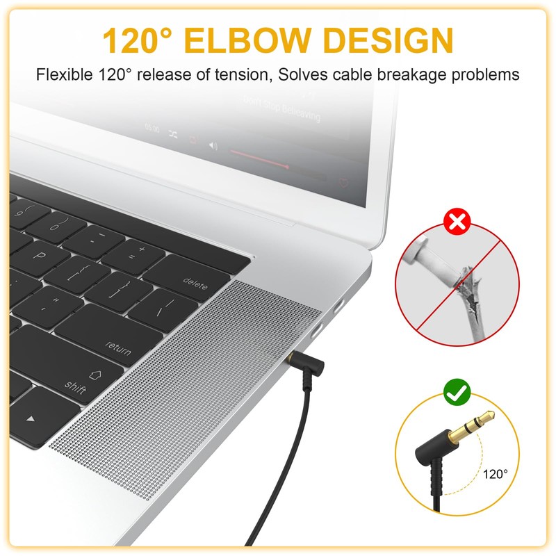 Sqrmekoko Audio Cable Compatible with Bose QuietComfort 3 QC3 QC
