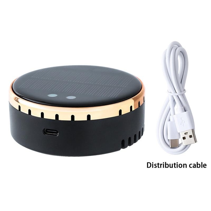 Solar-Powered Mounted Car Air Humidifier - Color: Black