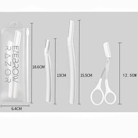 3 PCS Eyebrow Razors Kit Women's Eyebrow Razor Dermaplaning Kit Facial Hair Shaving Razor Tool Kit Professional Eyebrow Grooming Set Beauty Tool for Women and Men