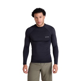 Animal Sonny Mens Logo Rash Vest - Quick Drying Top with UPF 50+, Chlorine & Saltwater Resistant - for Beach & Surf Jet Black L