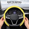 Frani Nappa Leather Steering Wheel Cover,Universal Fit 15 Inch-Premium Non-Slip