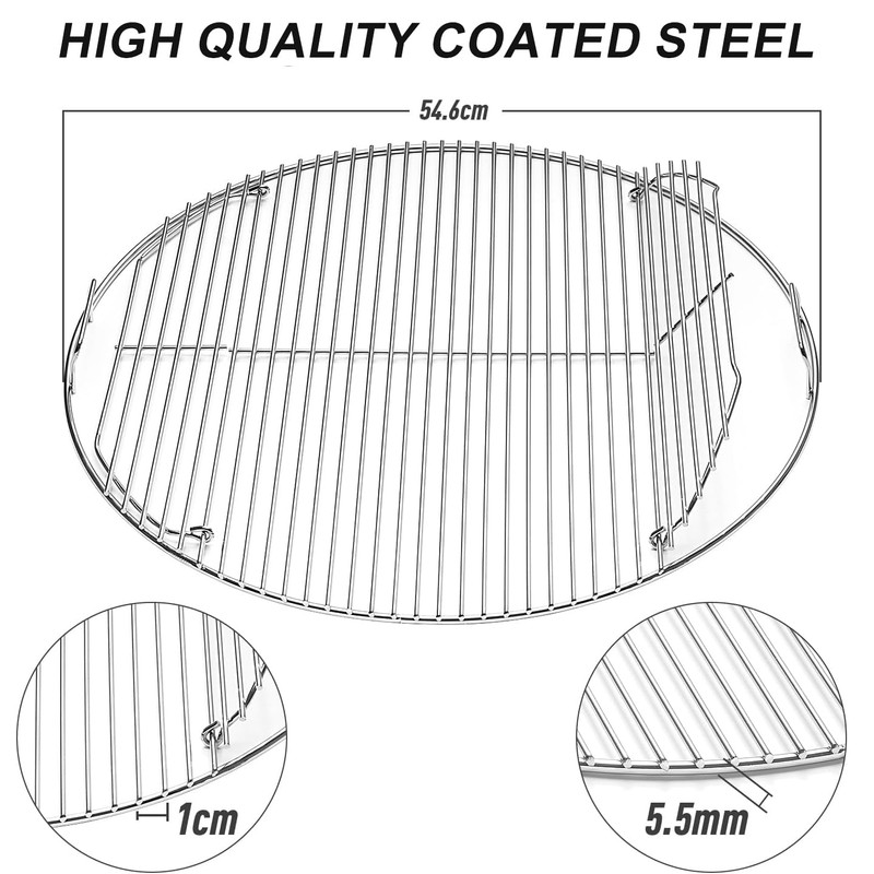 22" Cooking Grate Hinged for Weber, 7436 Charcoal Grill Grate