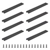 MOROBOR Matte Black Finger Edge Pull, 8pcs Concealed Modern Style