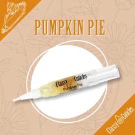 Classy Cuticles Classy Cuticles | Hand Blended Cuticle Oil | Vegan, Cruelty-Free, & Hydrating | Vitamin E, Jojoba, and Argan Oil | 5 mL Brush Pen | Pumpkin Pie Scent | Pack of 2