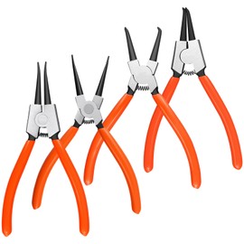 JIAYUET 4 Piece 7 Inch Snap Ring Pliers Set,Internal External Circlip Pliers, Ring Remover Retaining Tool
