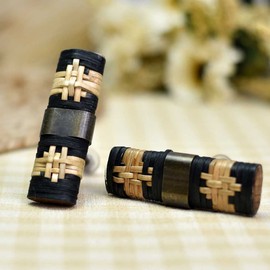 Indian Shelf 6 Pieces Natural Rattan Cabinet Knobs- Wicker Dresser Pulls- Rattan Pulls- Wicker Knobs- Rattan Knobs- Bamboo Drawer Pulls- Boho Dresser Knobs- Wood Knobs- Cabinet Pulls and Knobs