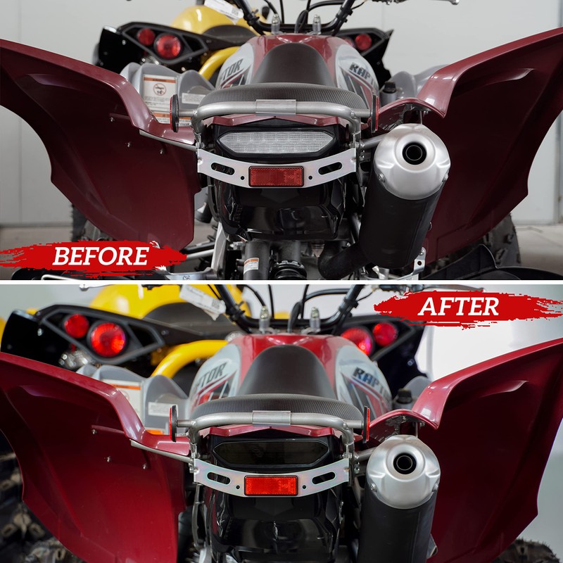 SAUTVS LED Smoked Black Tail Light Brake Light Taillight for
