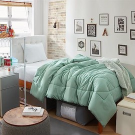 DormCo Solid Iceberg Green Twin XL Comforter