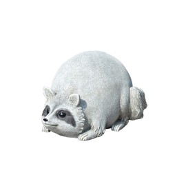 Roman 16278 Raccoon Pudgy Pals Grey 10 x 5.5 Inch Resin Stone Indoor Outdoor Garden Figurine