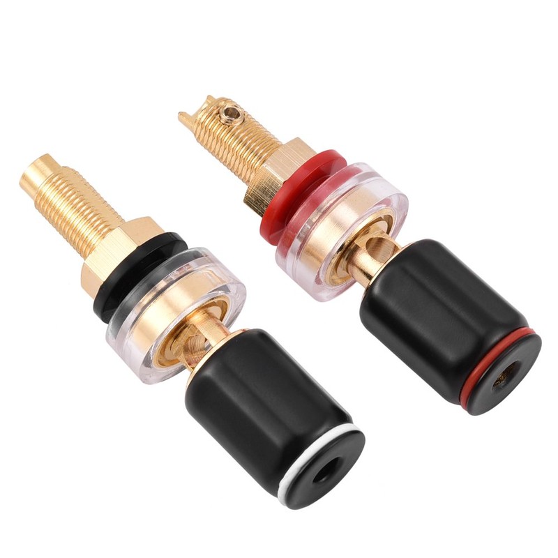 Tihebeyan Terminal Connectors Speaker Cable, 2 Pieces Seamless Copper Banana