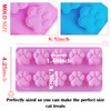 2PCS Puppy Dog Cat Paw Bone Silicone Mold,Hard Candy Baking