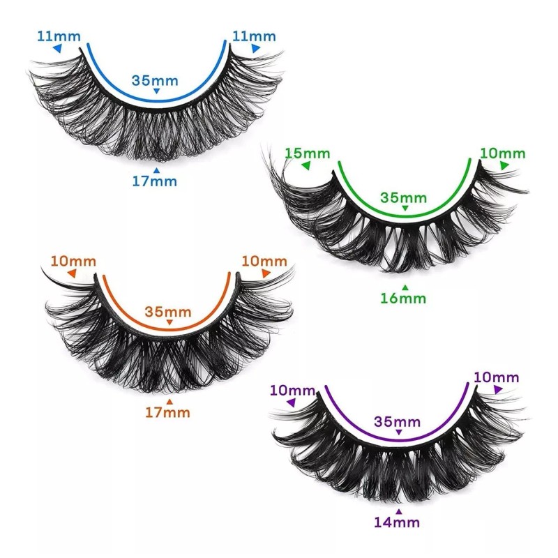 Focipeysa Pestañas Postizas De Aspecto Natural, 20 Pares De