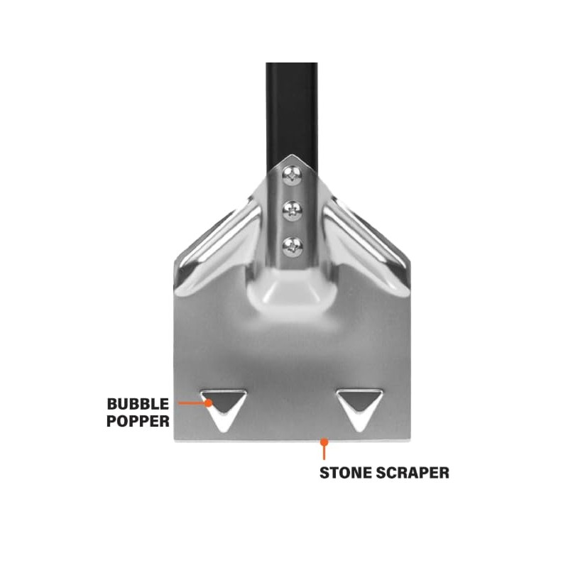 BLACKSTONE Pizza Stone Scraper with Bubble Popper, Non-Slip Grip, Hanging