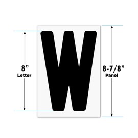 8" Portable Sign Letters for Outdoor Changeable Flex Letter Marquee Signs - 8 7/8 Inch Panel | 300 Count