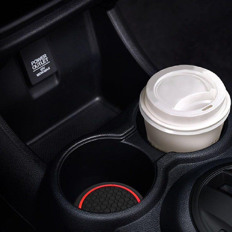 4PCS Car Cup Holder Coasters, Dustproof Automotive Interior Accessories Mat,2.75