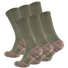 Stark Soul 6 Pairs of Multifunctional Outdoor Socks with Padded Sole, Trekking, Hiking Socks (Outdoor Socks) - 6 pairs - green., size: 35-38
