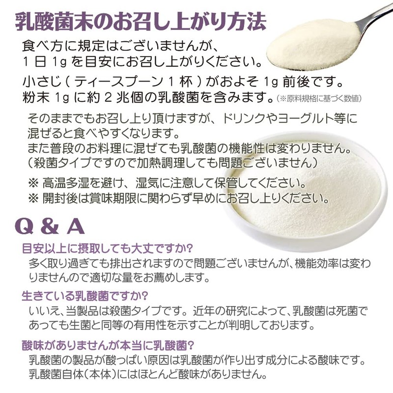 Angelbean 乳酸菌 原末100% 国産 植物性ナノ型 原料 粉末 パウダー 30g