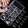 URCHUZE 100 Pcs Fake Toenails,10 Different Sizes Clear Toe Nails