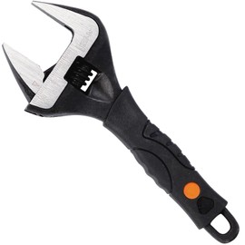 Sharp-tec 34mm Adjustable Spanner Set, 6 inch Wide Jaw Opening Adjustable Wrench, Shifting Spanners with Soft Grip, 165mm Plumbing Tools Set for Plumbers