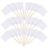 ZIOYA Pack of 300 White Flags for Labelling Toothpicks Flags