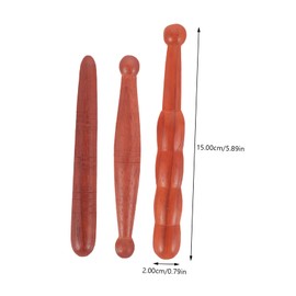 Outanaya 3Pcs Wooden Massage Sticks Portable Hand and Foot Massager Acupressure Tools for Body Relief Smooth Rounded Edges Natural Wood Material Comfortable and