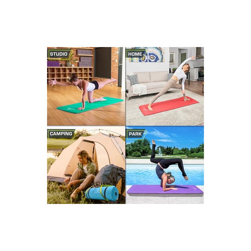 ProsourceFit Extra Thick Yoga and Pilates Mat ½” (13mm) or