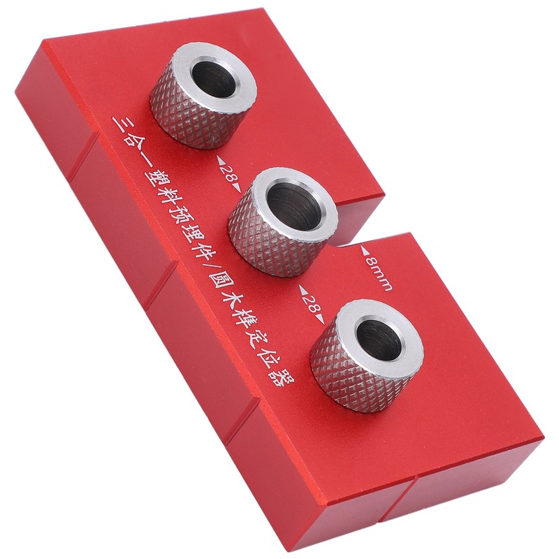 Wood Doweling Jig Drill Guide 3 in 1 Locator Hole