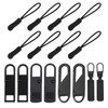 16 Pcs Zipper Pulls, 5 Types Replacement Zipper Puller Tabs