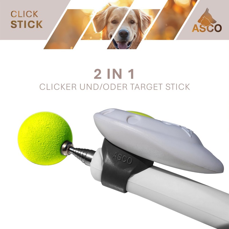 ASCO ClickStick ASCO-04TCS Target Stick with Removable Premium Clicker, Telescopic