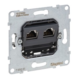 LEGRAND, SEANO 765061 Data Socket 2 x RJ45 Insert Category 6A UTP Unshielded