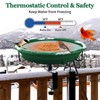 Lovppy Heated Bird Bath for Deck Railing, 100W Thermostatically Controlled