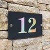 Badgemaster Modern Anthracite House Number Sign Plaque Stainless Steel Standoffs