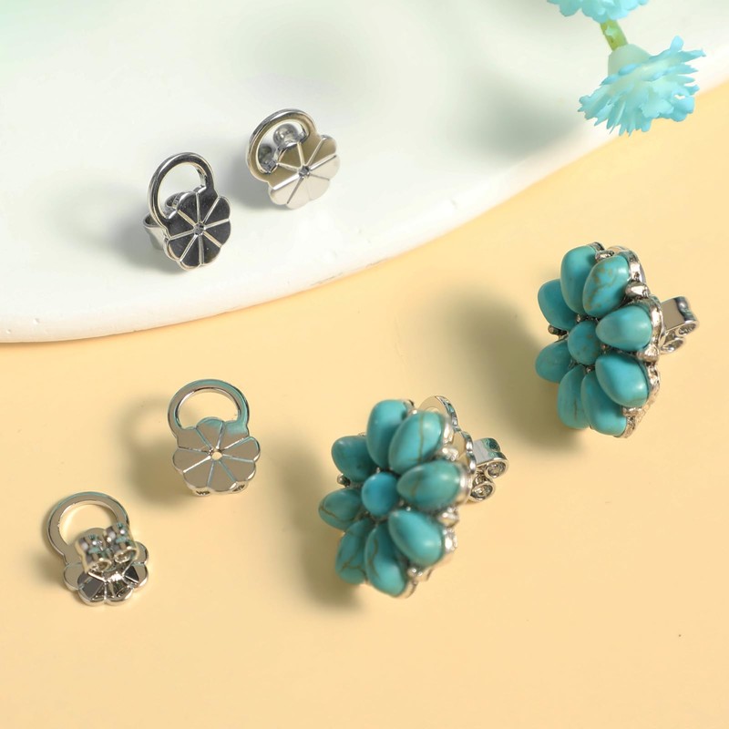 6PCS Earring Lifters Backs, Earring Backs for Droopy Ears Adjustable