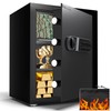 Safe Box, Home Safe with Key & Fireproof Waterproof Bag,