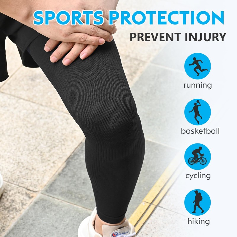 KEKING Full Leg Compression Sleeves, Unisex, Thigh High Compression Stocking