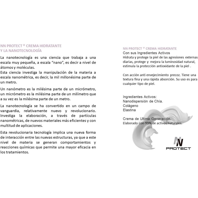 Crema Hidratante facial con extracto de chía nano + colágeno