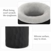 Mkono Plush Lined Eyeglasses Holder Protective Glasses Holder Stand Case