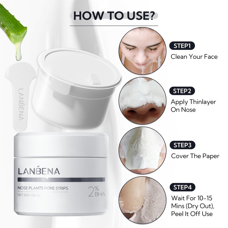 LANBENA Blackhead Remover - Peel Off Mask for Nose &