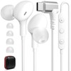 iMangoo USB C Headphones Wired Earbuds 90° Angled for Apple