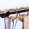 WYIPOLZI 50 Pack 38mm Antique Brass Curtain Rings, Metal Drape