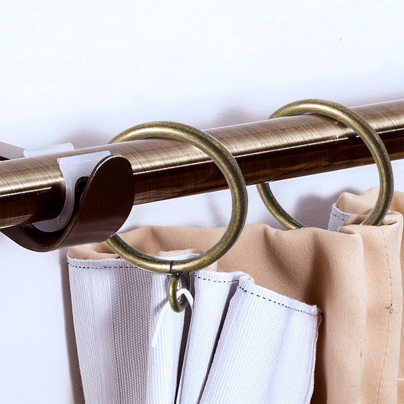 WYIPOLZI 50 Pack 38mm Antique Brass Curtain Rings, Metal Drape