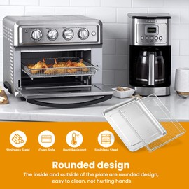 Air Fryer Tray Replacement for Cuisinart TOA-60 TOA-65 TOA-70 Toaster oven tray, 12.4"x11"Air Fryer Basket and air fryer tray pan, Dishwasher Safe