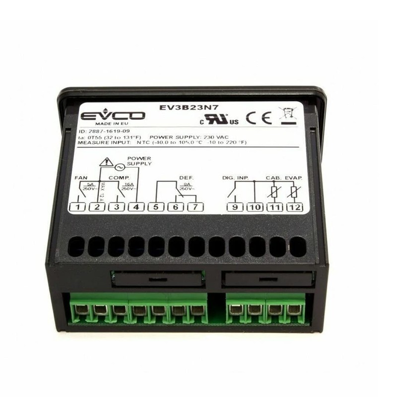 DIGITAL THERMOSTAT EVERY CONTROL REFRIGERATOR EVCO FREEZER EV3B23N7 230V