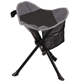 REDCAMP Folding Camping Chair for Spectator Portable, Lightweight 3 Legged Tripod Camping Stools for Adults Fishing Backpacking Hunting, 17 Inch Tall, Black