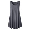 LARACE Camisetas sin mangas para mujer, estilo túnica con botones,