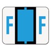 Smead 67076 A-Z Color-Coded Bar-Style End Tab Labels Letter F Blue 500/Roll