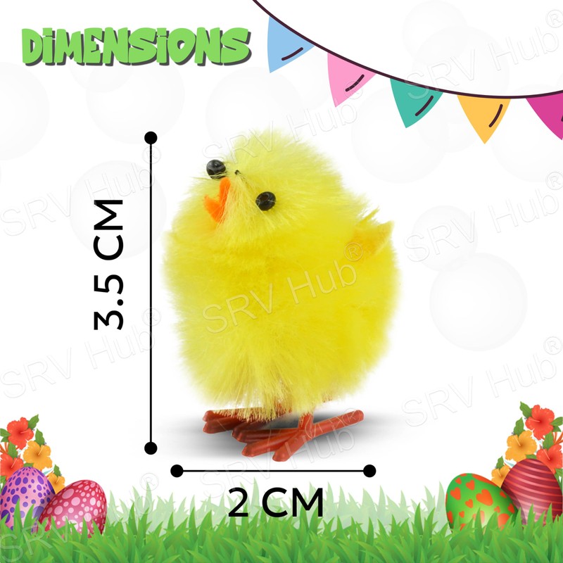 12PCs Easter Chicks, Mini Easter Chicks Yellow Easter Chenille Chicks